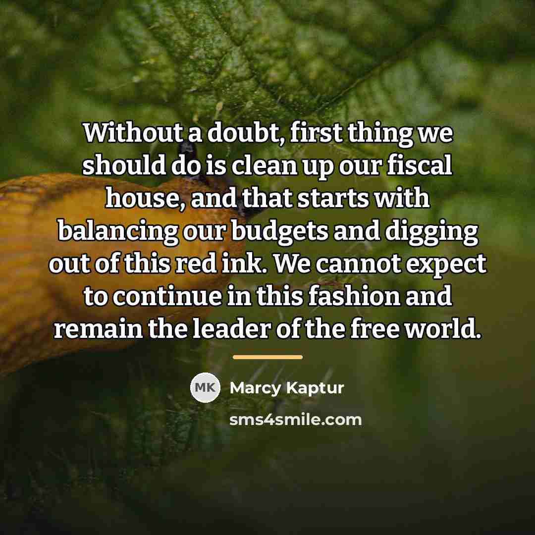 “Without a doubt, first thing we should do is clean…” quote by Marcy Kaptur
