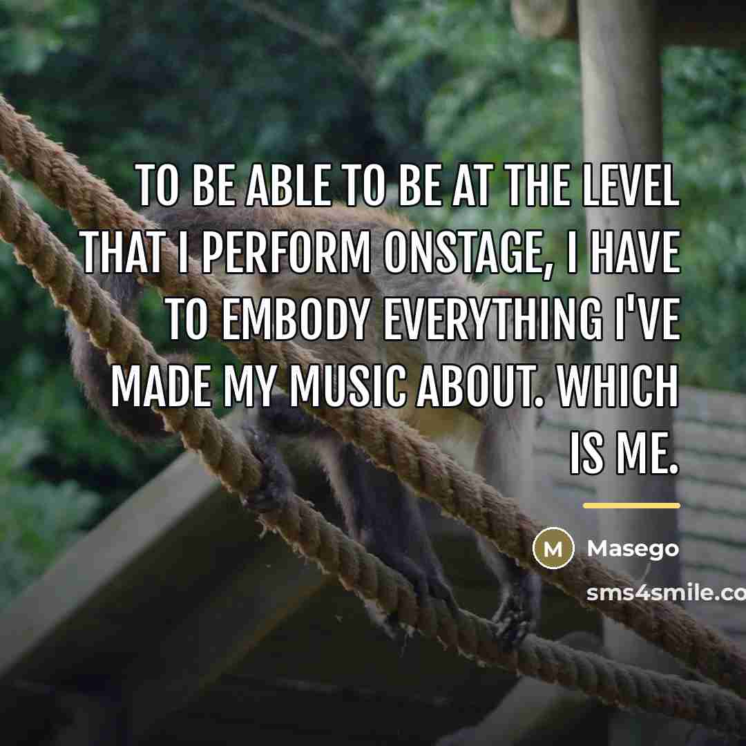 “To be able to be at the level that I…” quote by Masego