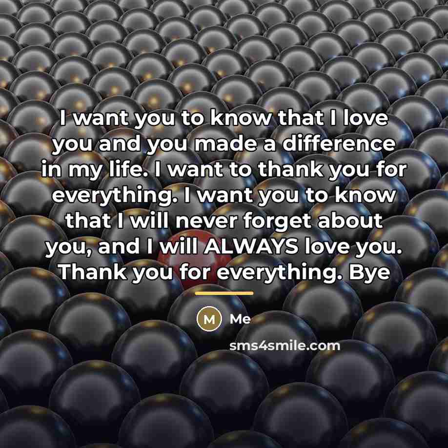 “I want you to know that I love you and…” quote by Me