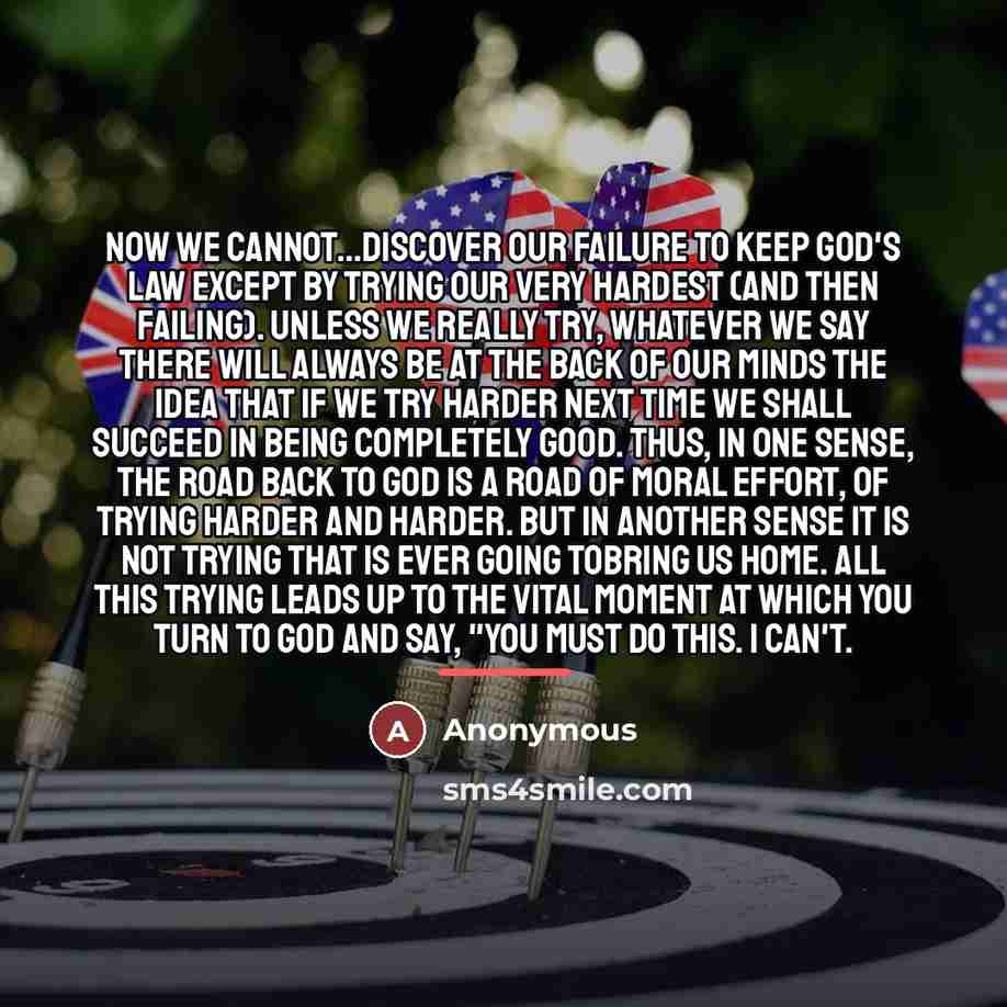 “Now we cannot...discover our failure to keep God's law except…” quote by Anonymous