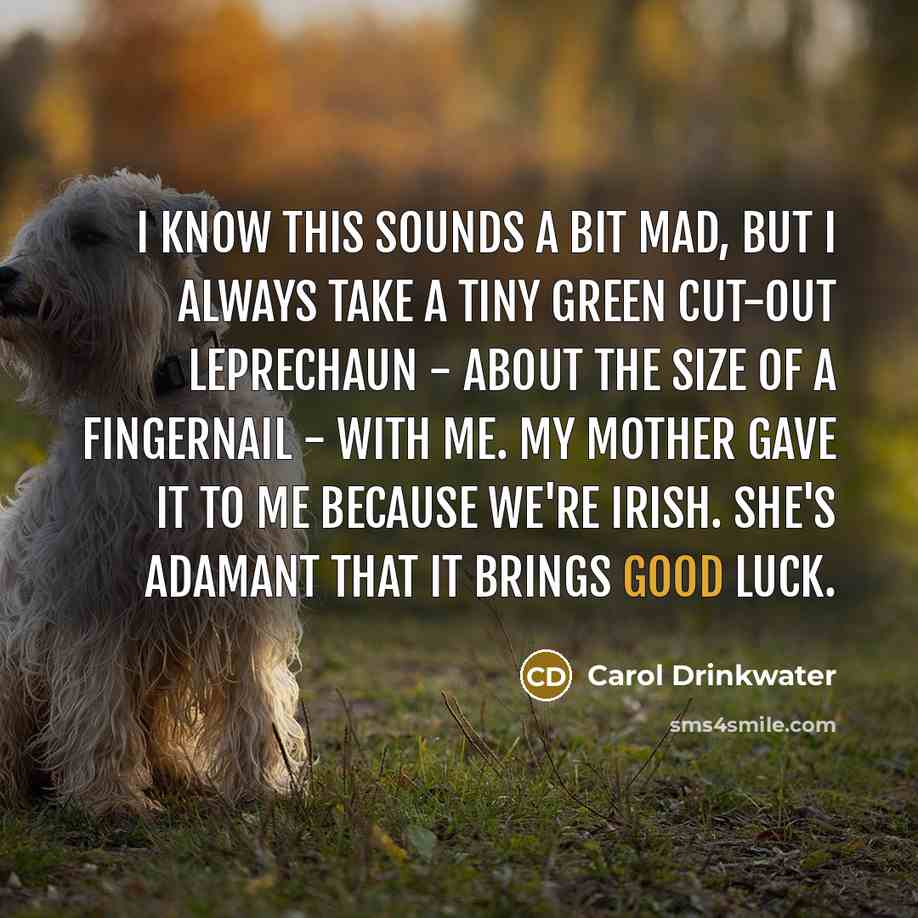 “I know this sounds a bit mad, but I always…” quote by Carol Drinkwater