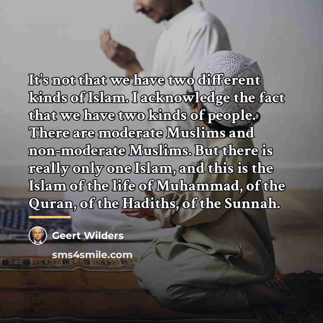 “It's not that we have two different kinds of Islam.…” quote by Geert Wilders