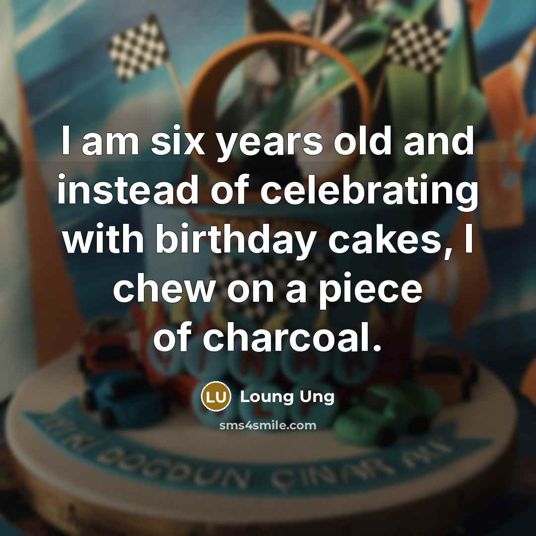 “I am six years old and instead of celebrating with…” quote by Loung Ung