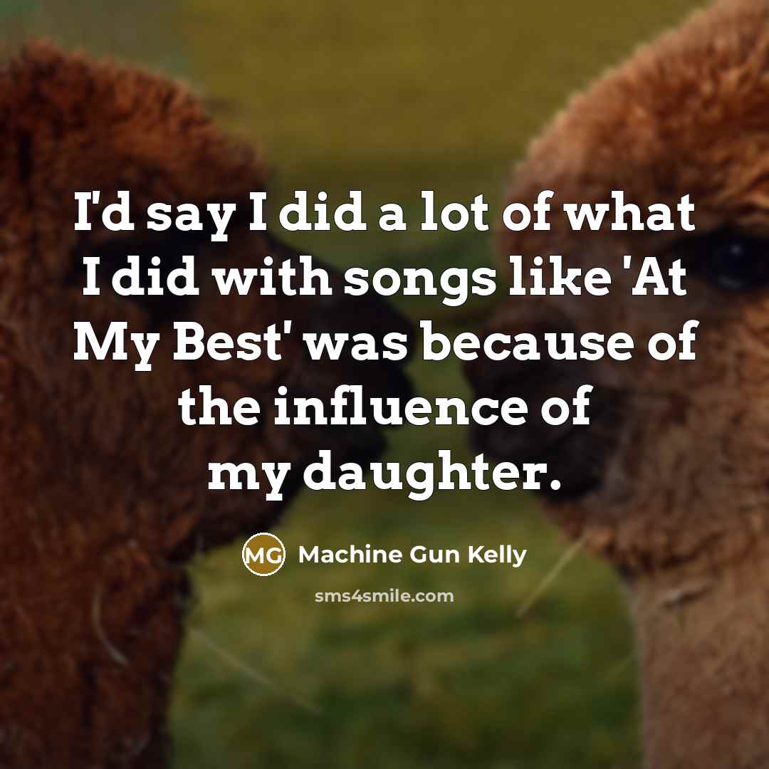 “I'd say I did a lot of what I did…” quote by Machine Gun Kelly