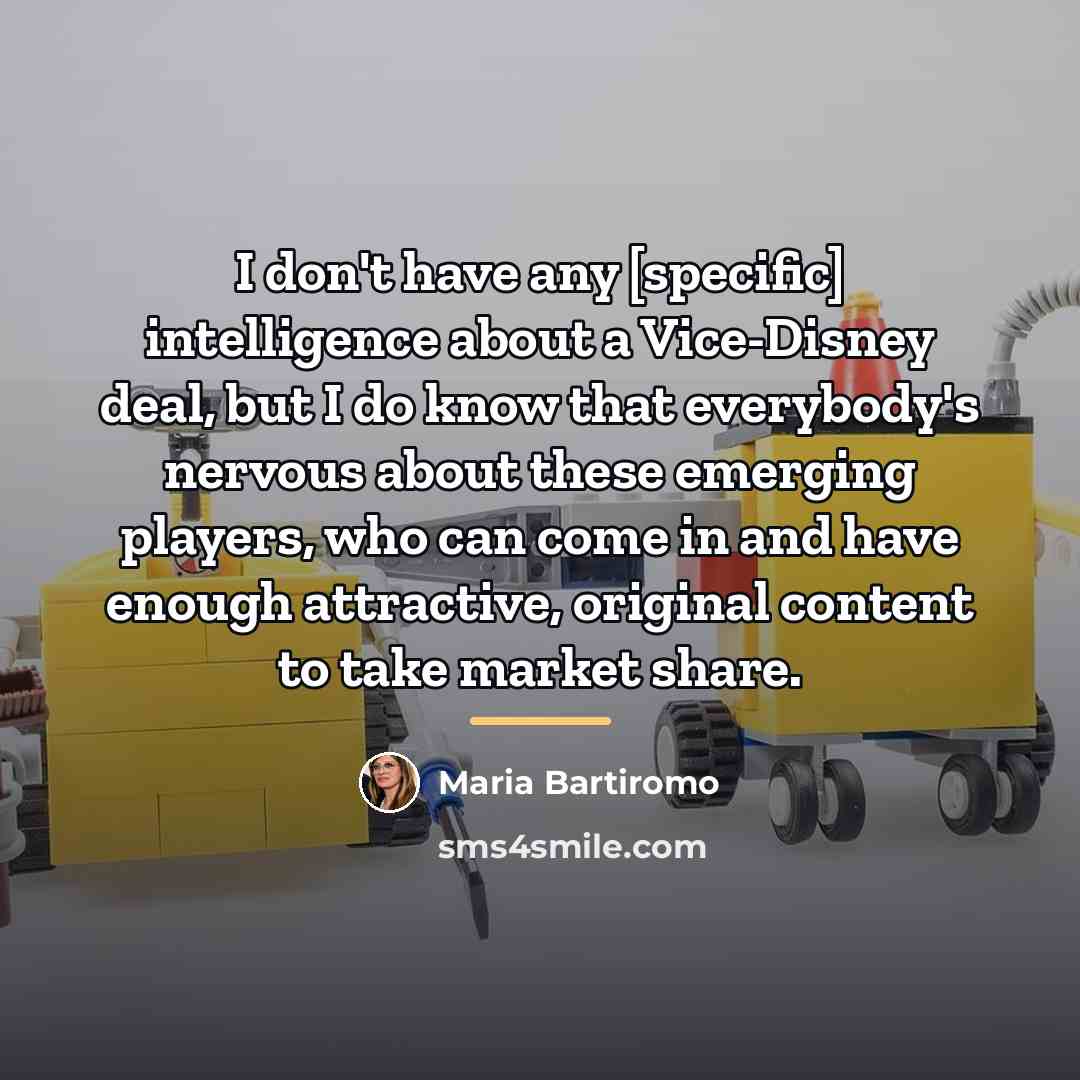“I don't have any [specific] intelligence about a Vice-Disney deal,…” quote by Maria Bartiromo