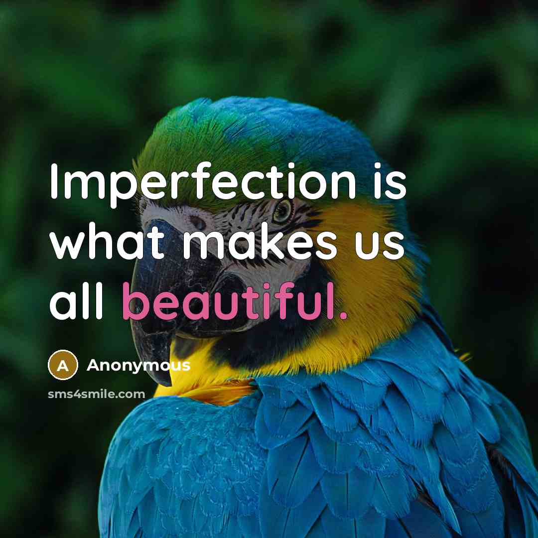 “Imperfection is what makes us all beautiful.…” quote by Anonymous
