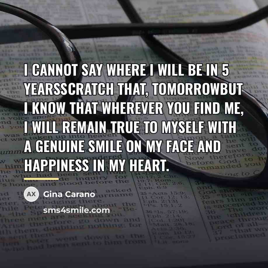 “I cannot say where I will be in 5 yearsscratch…” quote by Gina Carano