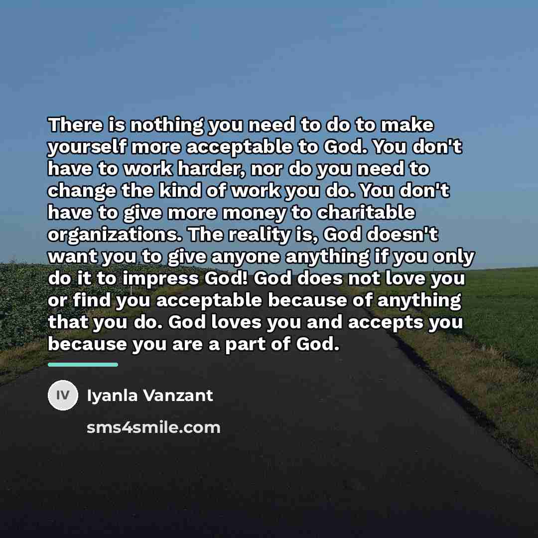 “There is nothing you need to do to make yourself…” quote by Iyanla Vanzant