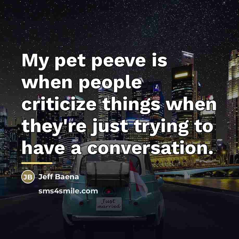 “My pet peeve is when people criticize things when they're…” quote by Jeff Baena