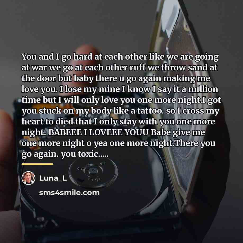 “You and I go hard at each other like we…” quote by Luna_L