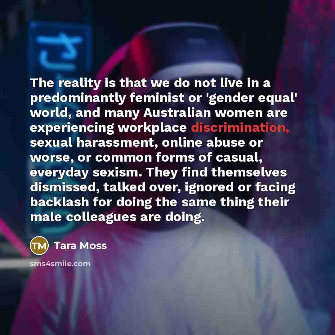 “The reality is that we do not live in a…” quote by Tara Moss
