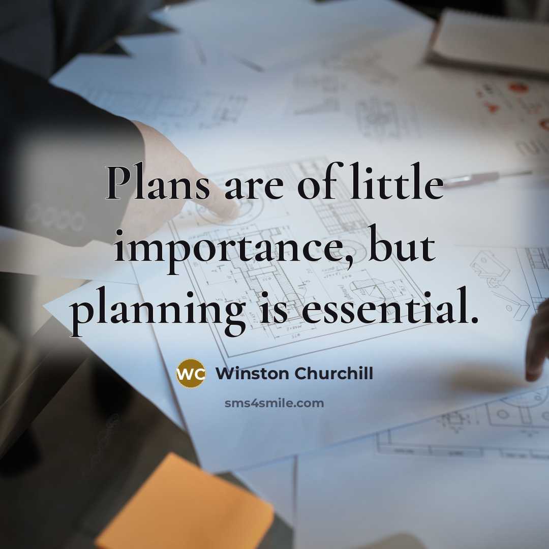 “Plans are of little importance, but planning is essential.…” quote by Winston Churchill