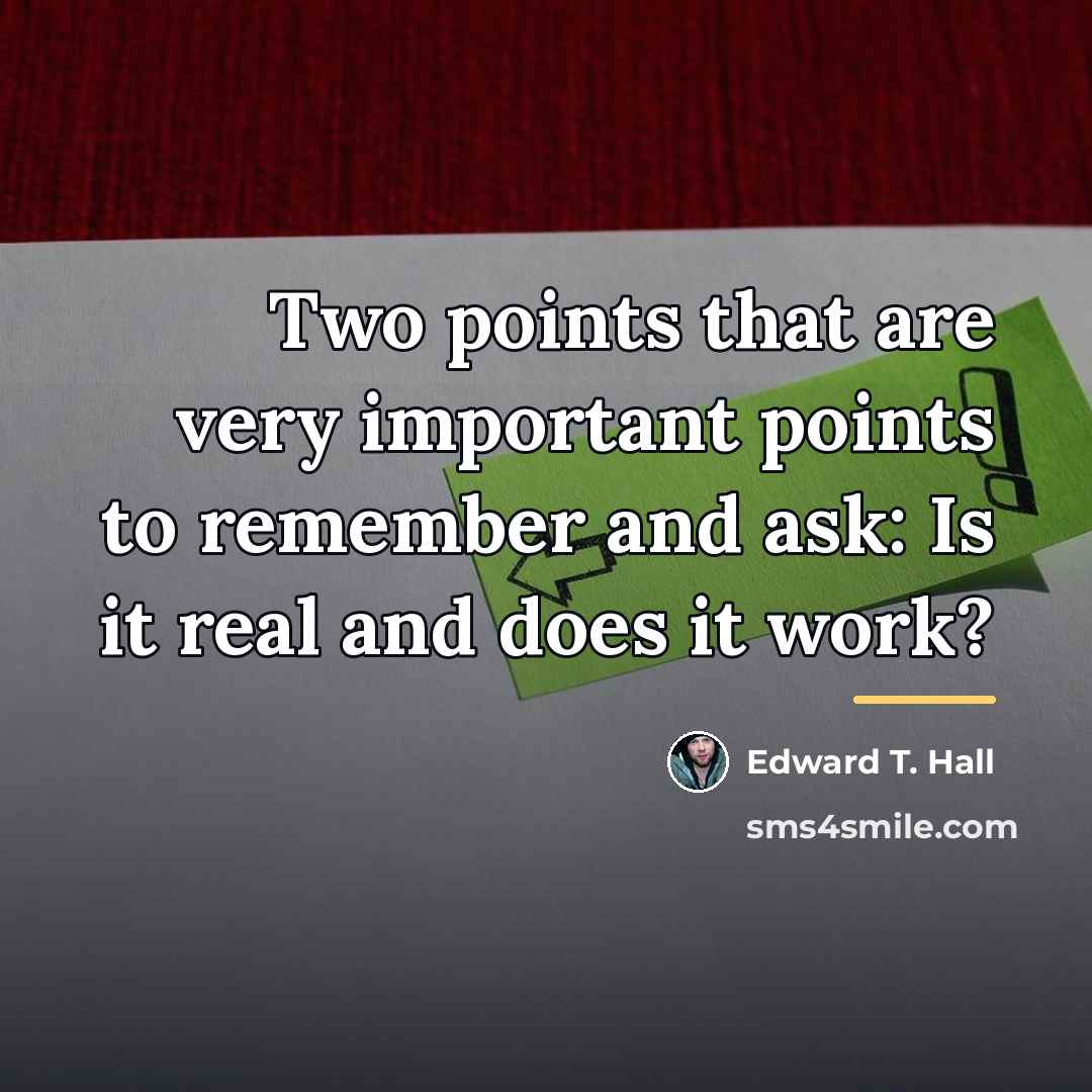 “Two points that are very important points to remember and…” quote by Edward T. Hall