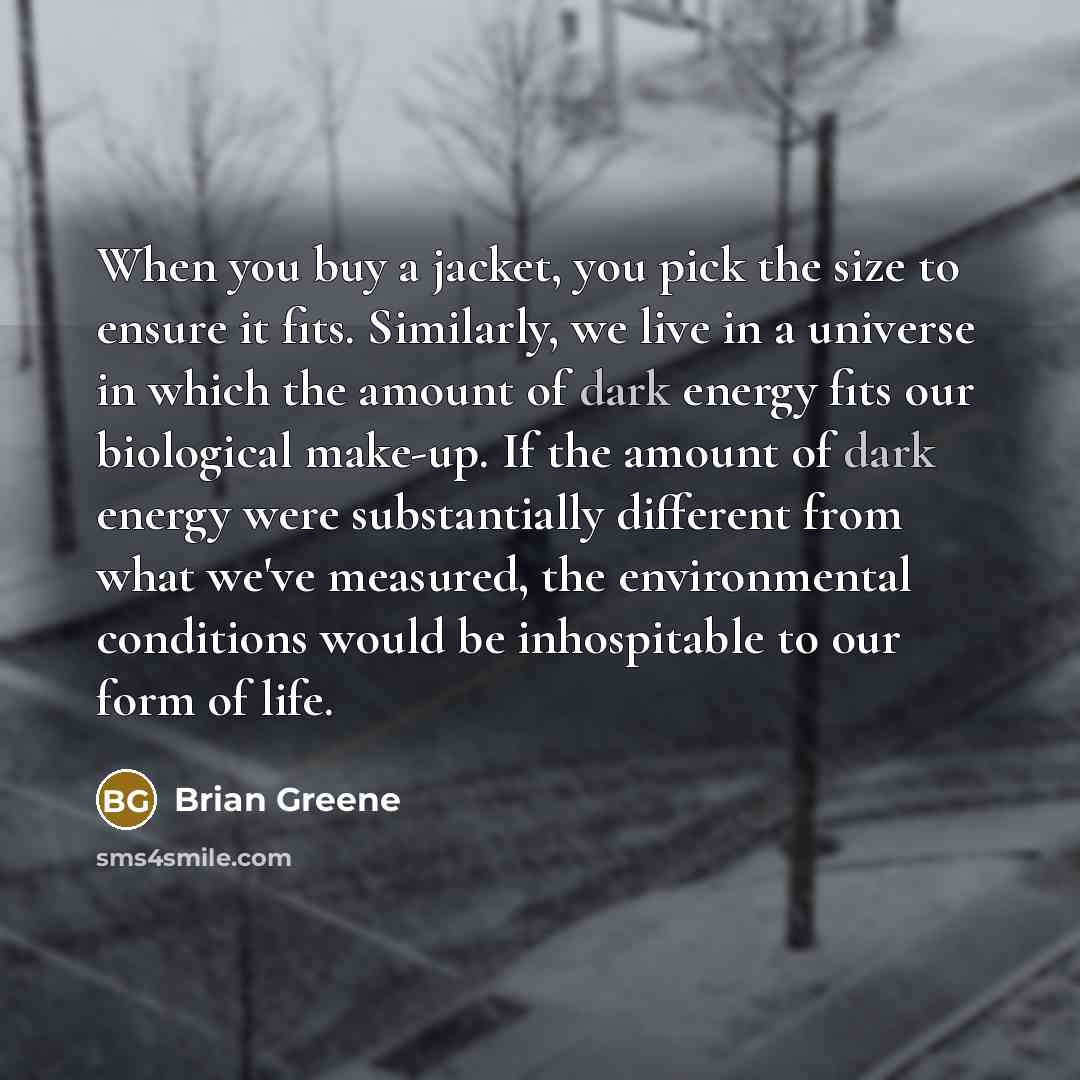 “When you buy a jacket, you pick the size to…” quote by Brian Greene