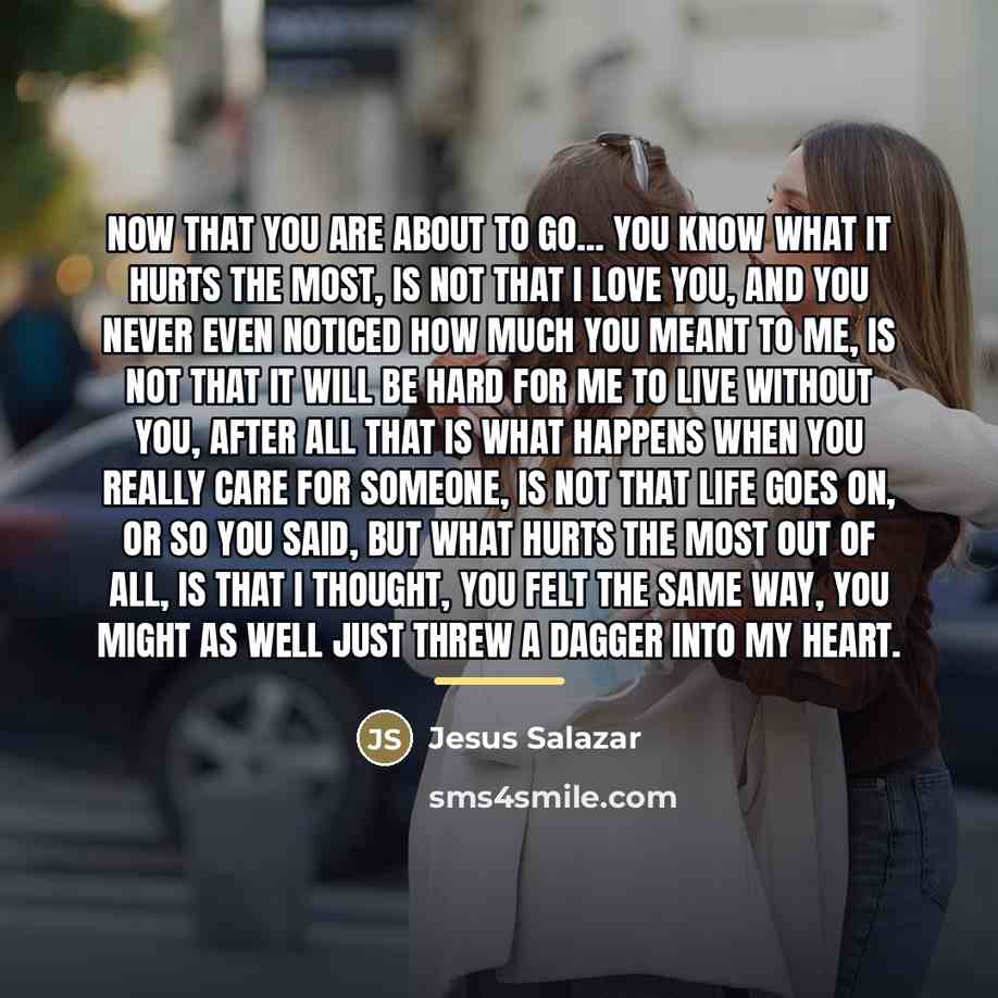 “Now that you are about to go... you know what…” quote by Jesus Salazar