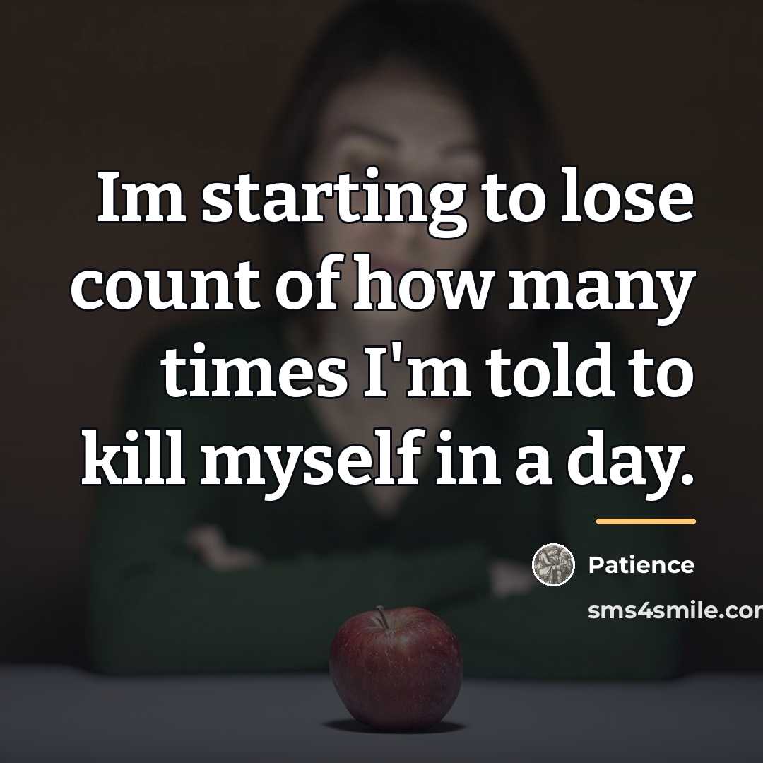“Im starting to lose count of how many times I'm…” quote by Patience