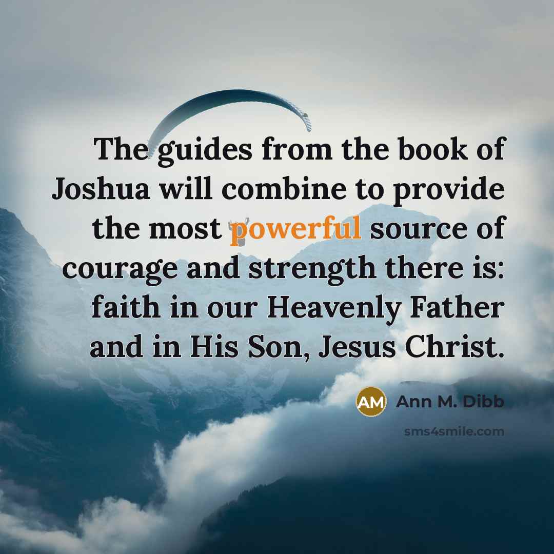 “The guides from the book of Joshua will combine to…” quote by Ann M. Dibb