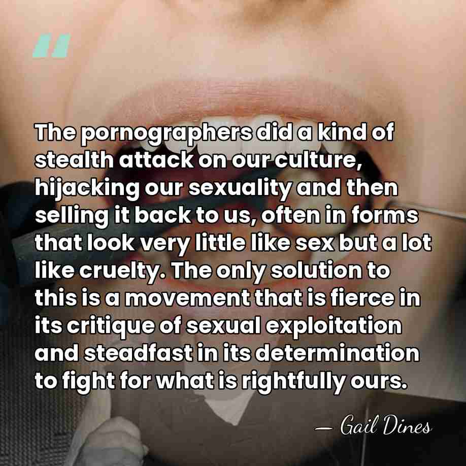 The pornographers did a kind of stealth attack on our culture, hijacking&hellip; - Gail Dines