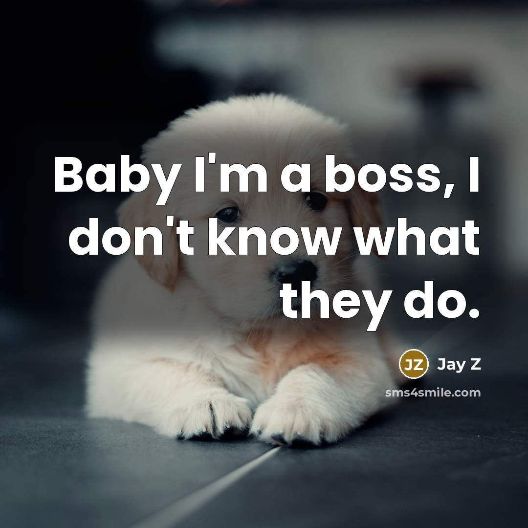 “Baby I'm a boss, I don't know what they do.…” quote by Jay Z