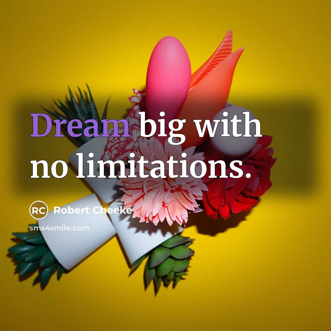 “Dream big with no limitations.…” quote by Robert Cheeke