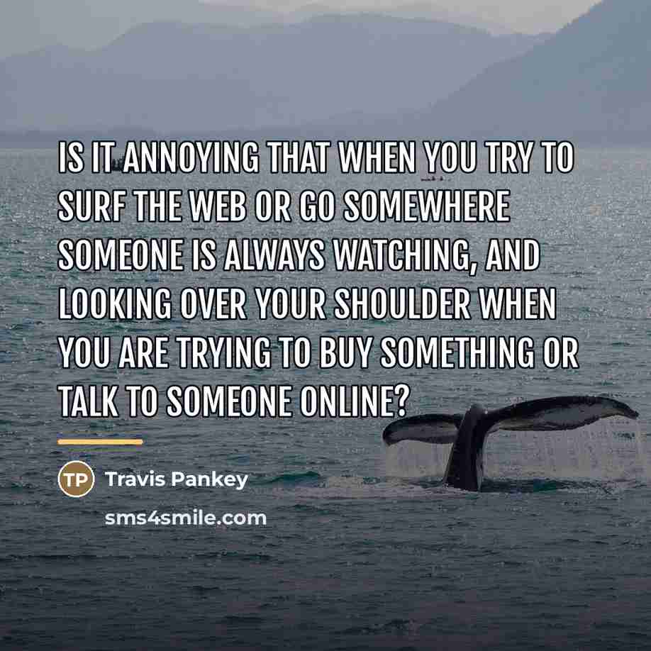 “Is it annoying that when you try to surf the…” quote by Travis Pankey
