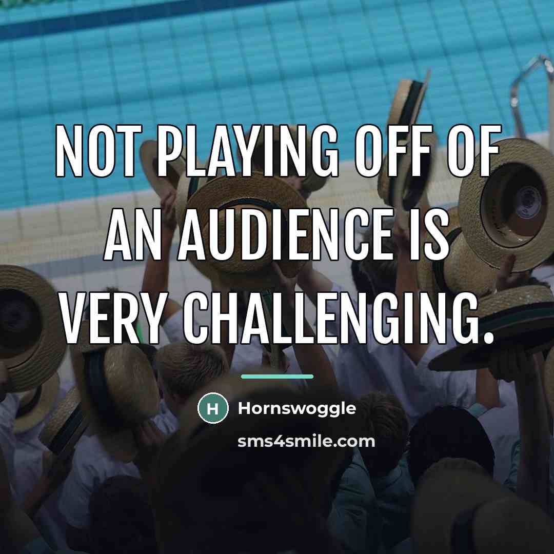“Not playing off of an audience is very challenging.…” quote by Hornswoggle
