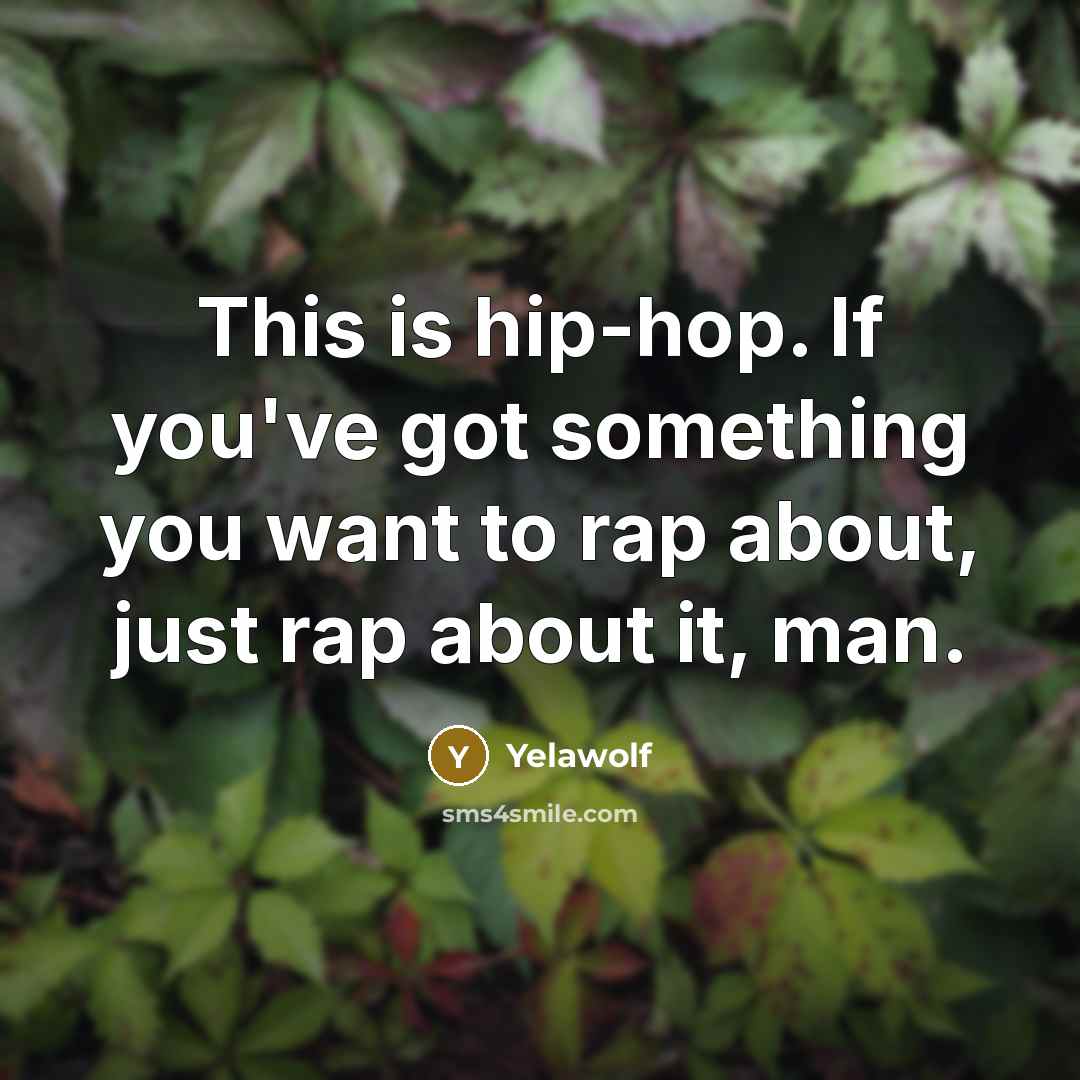 “This is hip-hop. If you've got something you want to…” quote by Yelawolf