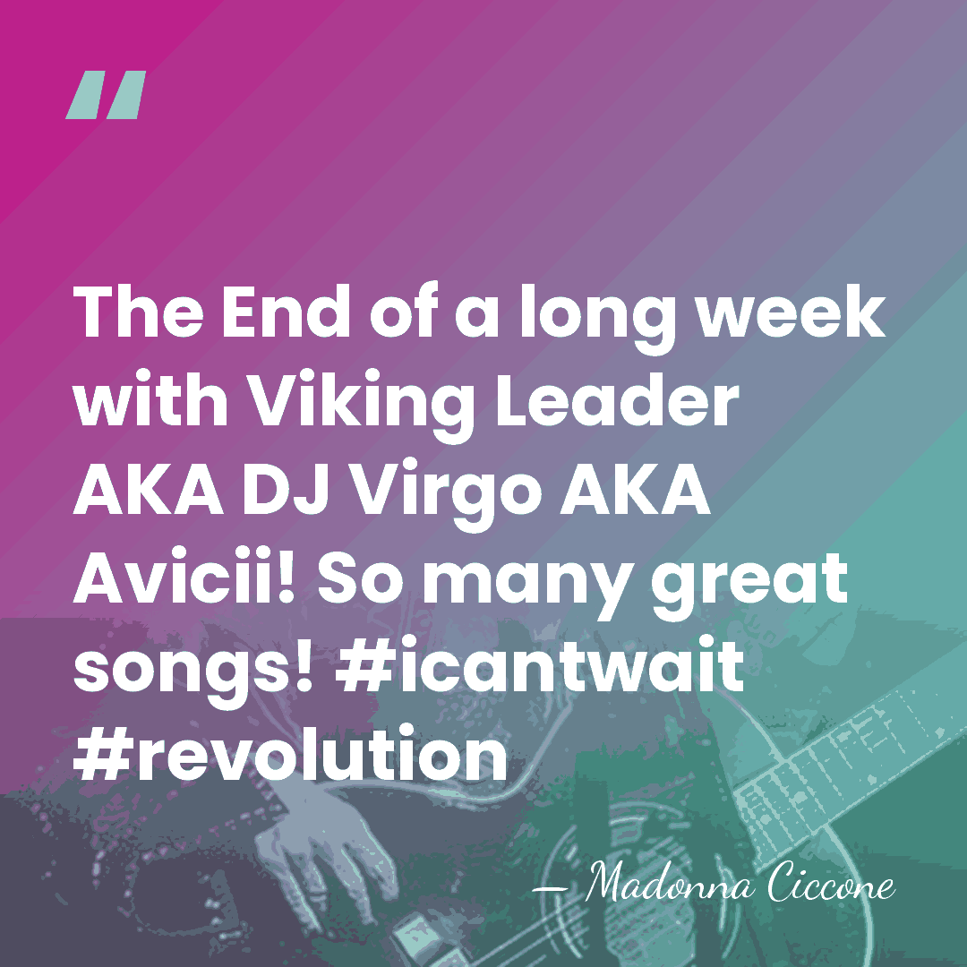 The End of a long week with Viking Leader AKA DJ Virgo&hellip; - Madonna Ciccone