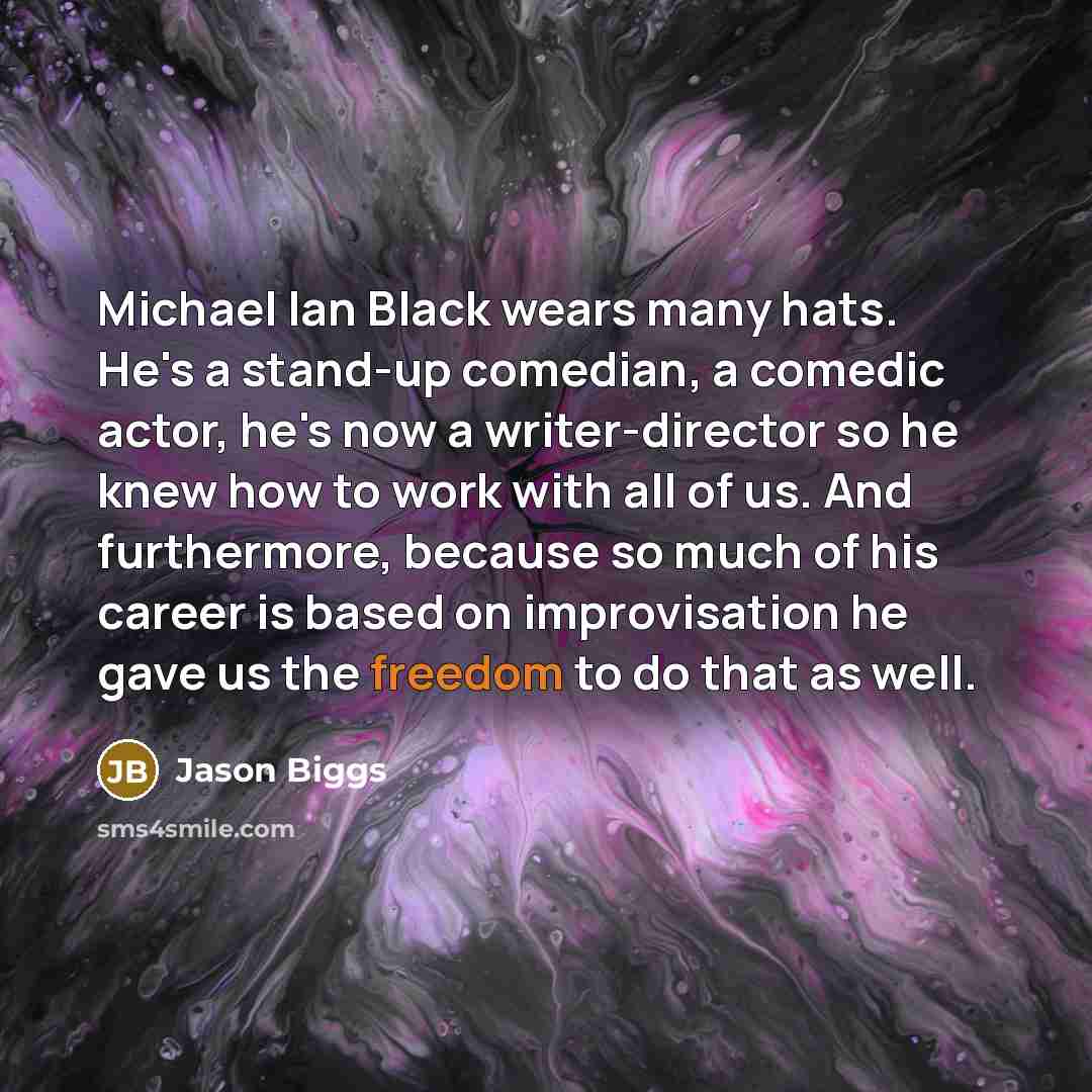 “Michael Ian Black wears many hats. He's a stand-up comedian,…” quote by Jason Biggs