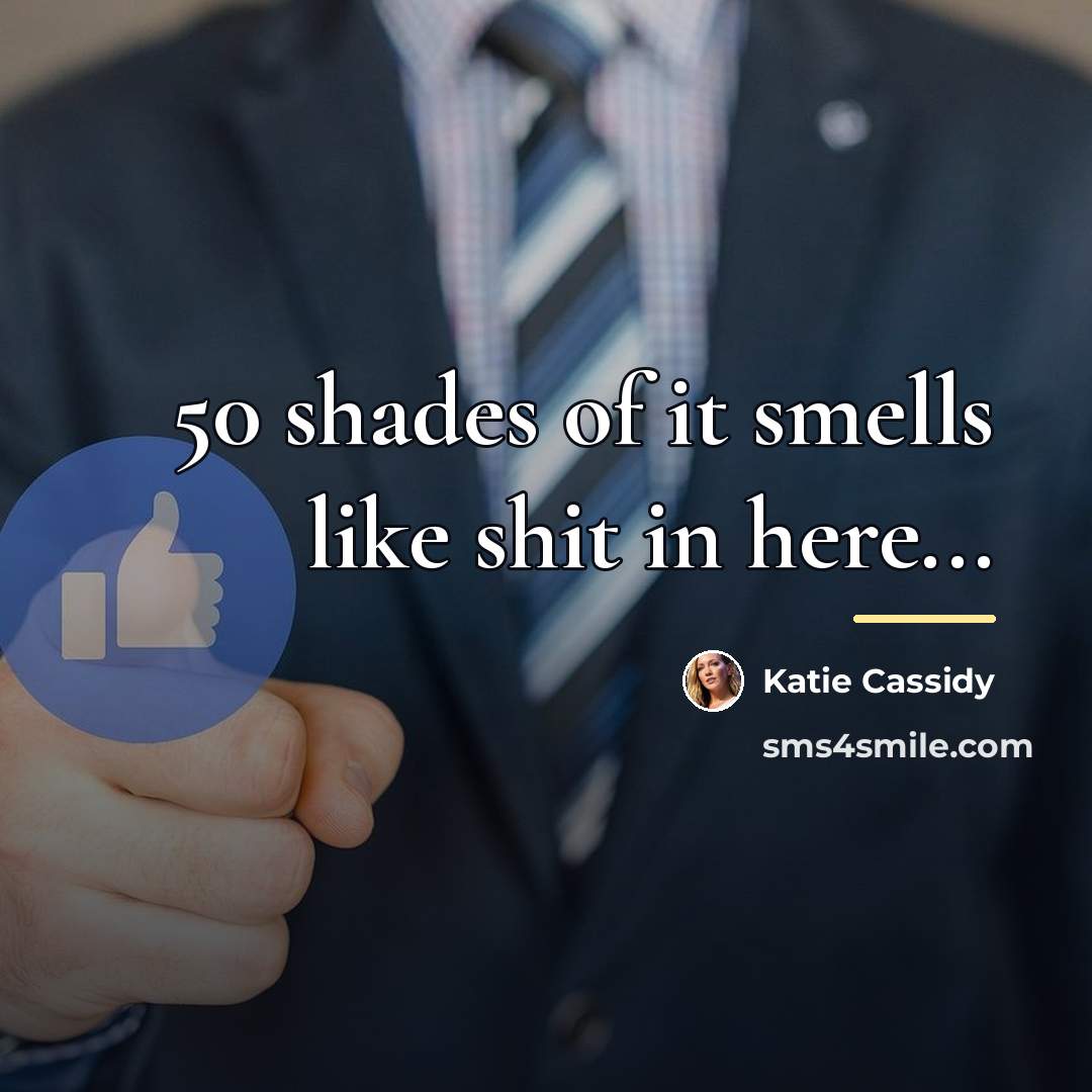 “50 shades of it smells like shit in here...…” quote by Katie Cassidy