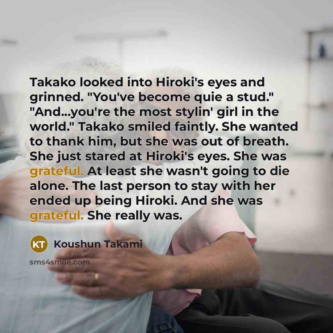 “Takako looked into Hiroki's eyes and grinned. "You've become quie…” quote by Koushun Takami