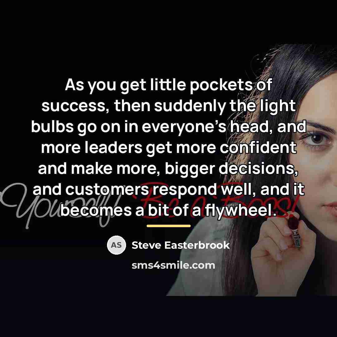 “As you get little pockets of success, then suddenly the…” quote by Steve Easterbrook