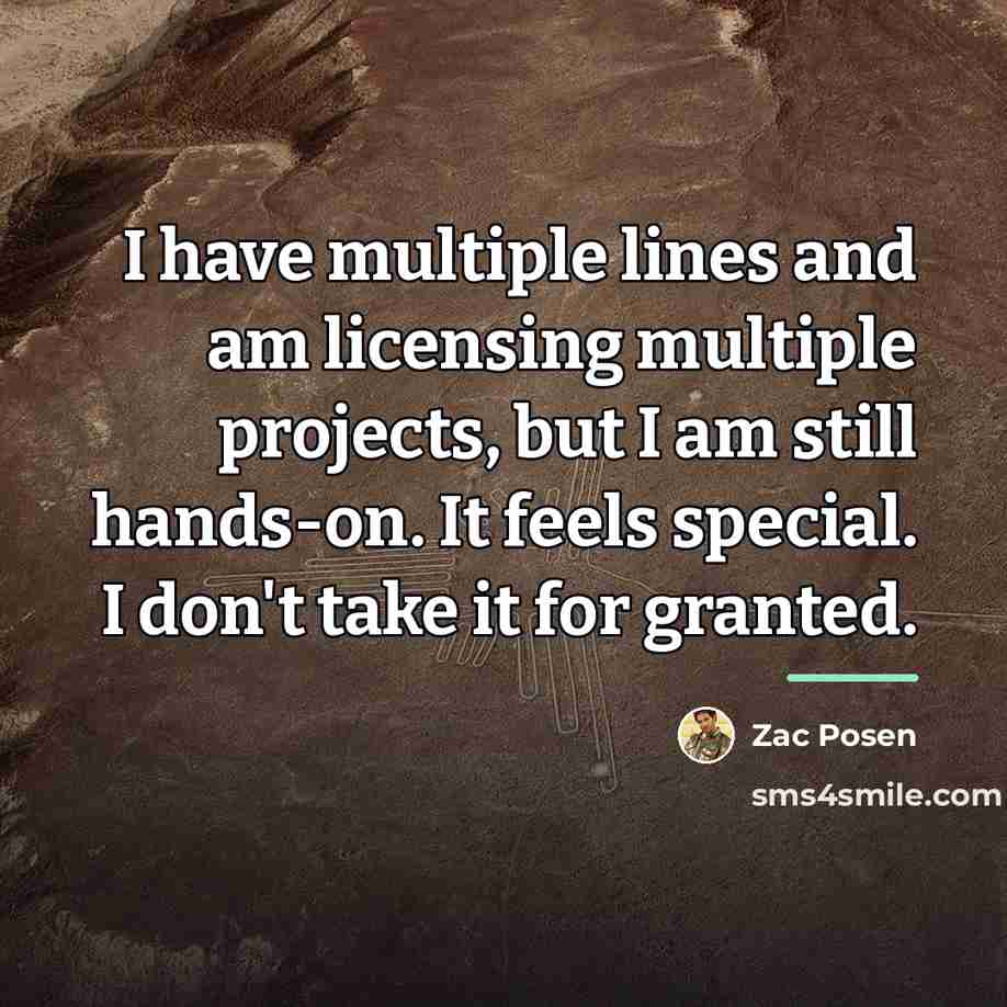 “I have multiple lines and am licensing multiple projects, but…” quote by Zac Posen