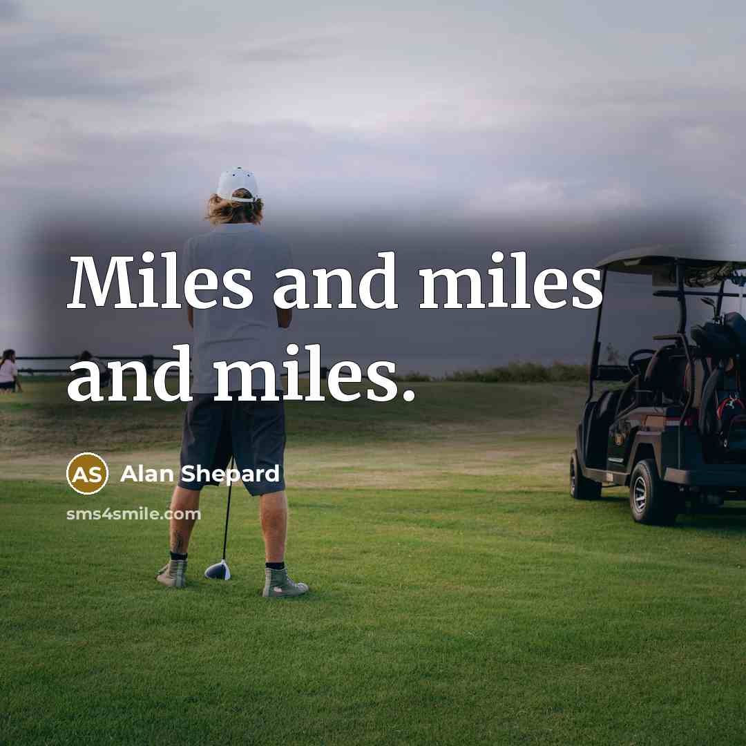 “Miles and miles and miles.…” quote by Alan Shepard