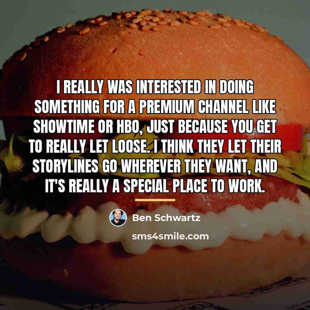 “I really was interested in doing something for a premium…” quote by Ben Schwartz