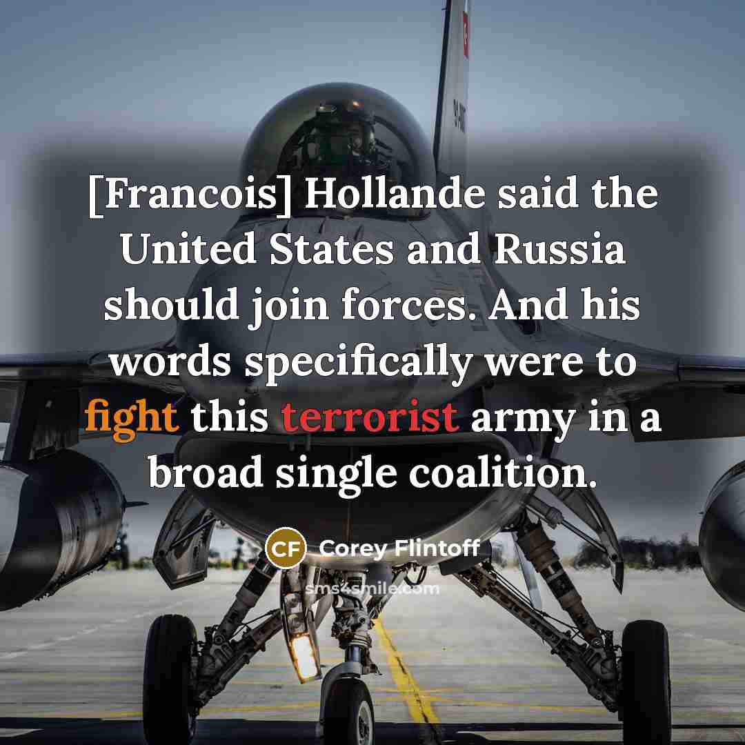“[Francois] Hollande said the United States and Russia should join…” quote by Corey Flintoff