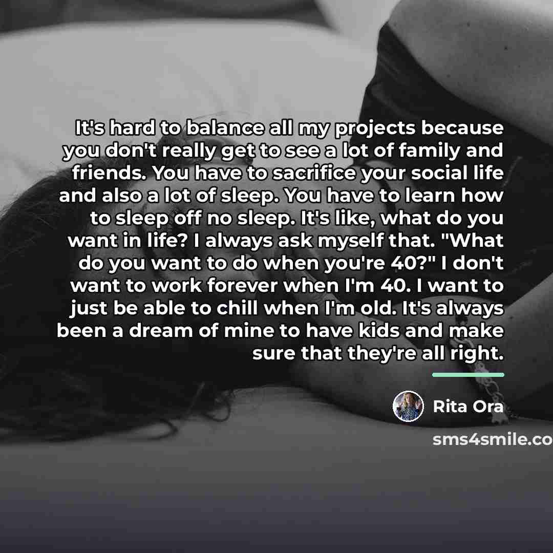 “It's hard to balance all my projects because you don't…” quote by Rita Ora