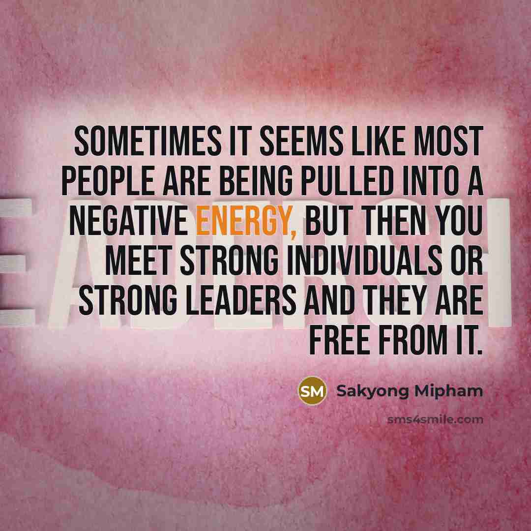 “Sometimes it seems like most people are being pulled into…” quote by Sakyong Mipham
