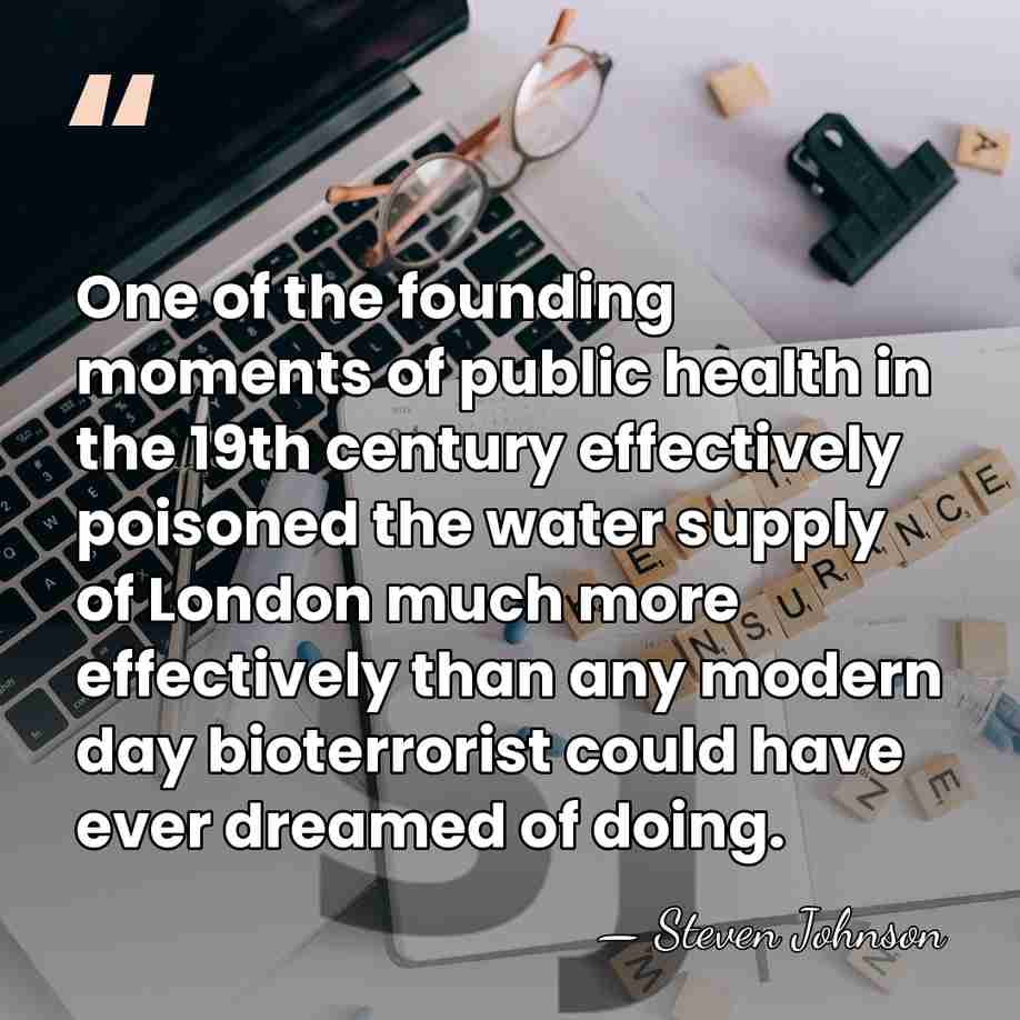One of the founding moments of public health in the 19th century&hellip; - Steven Johnson