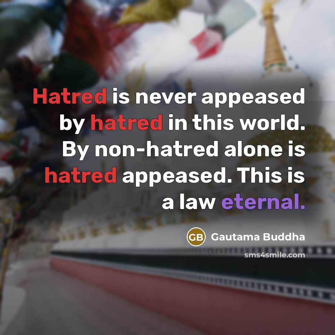 “Hatred is never appeased by hatred in this world. By…” quote by Gautama Buddha