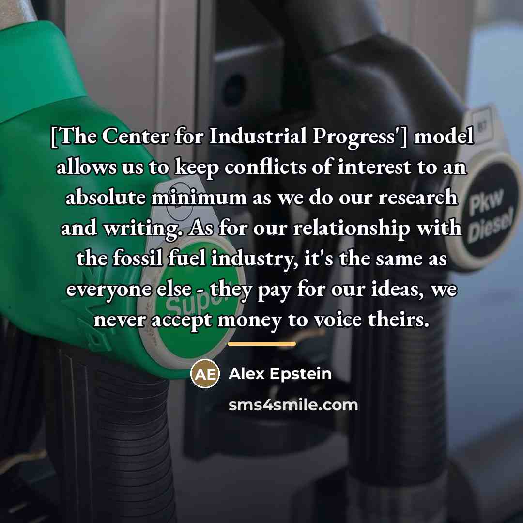 “[The Center for Industrial Progress'] model allows us to keep…” quote by Alex Epstein