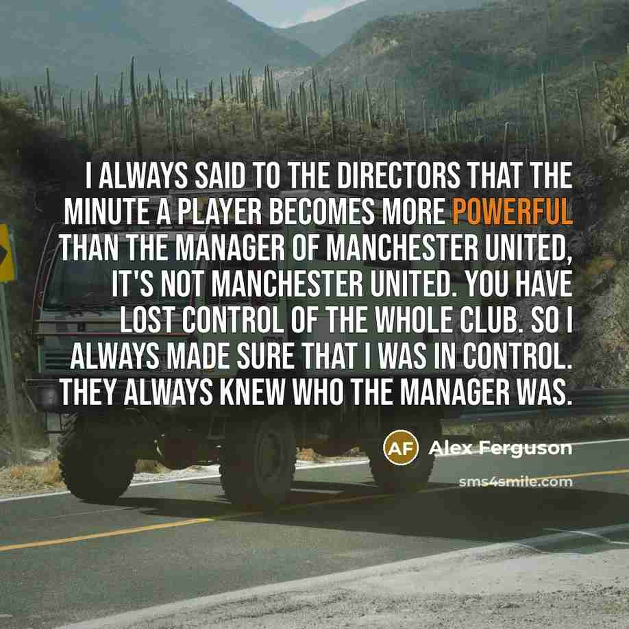 “I always said to the directors that the minute a…” quote by Alex Ferguson