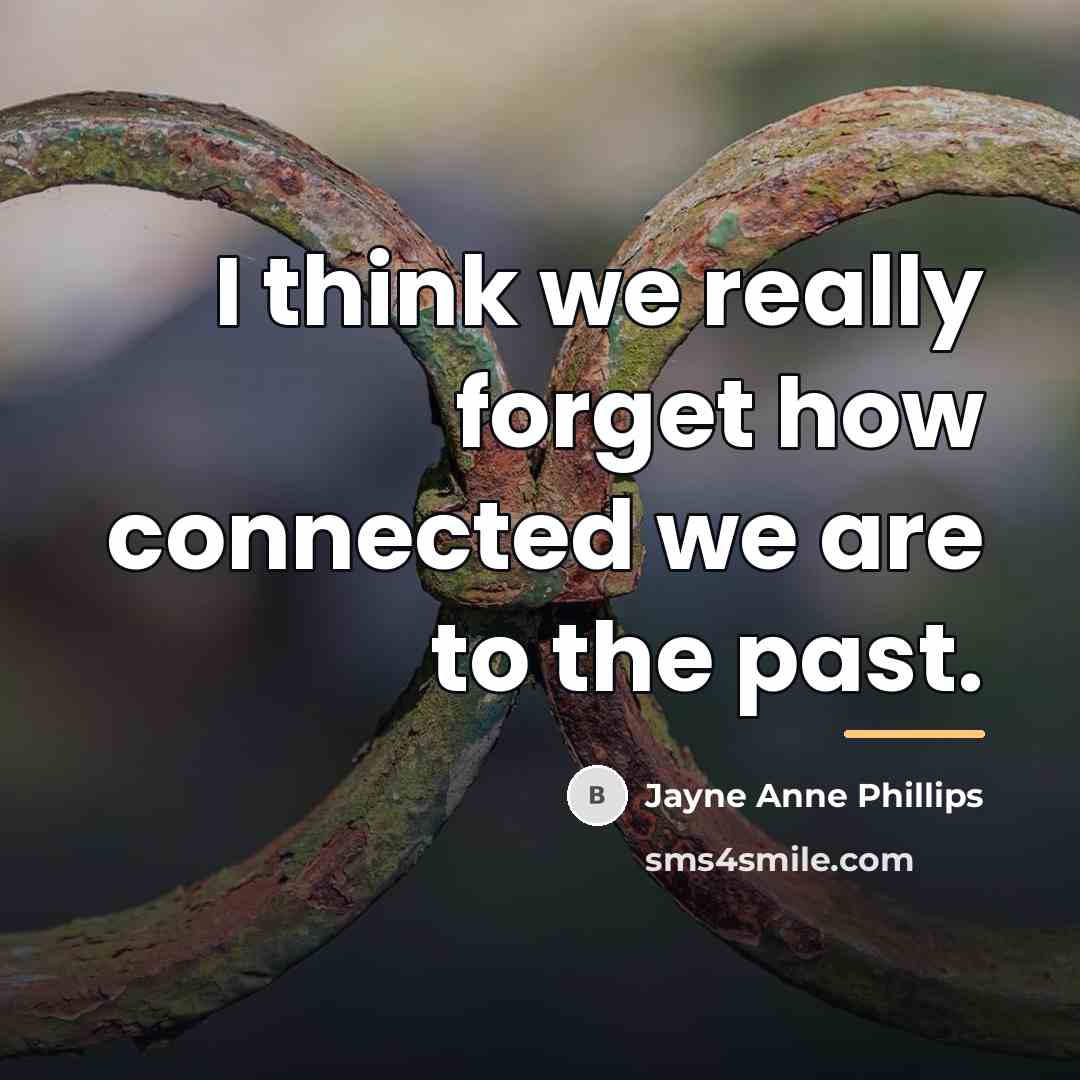 “I think we really forget how connected we are to…” quote by Jayne Anne Phillips