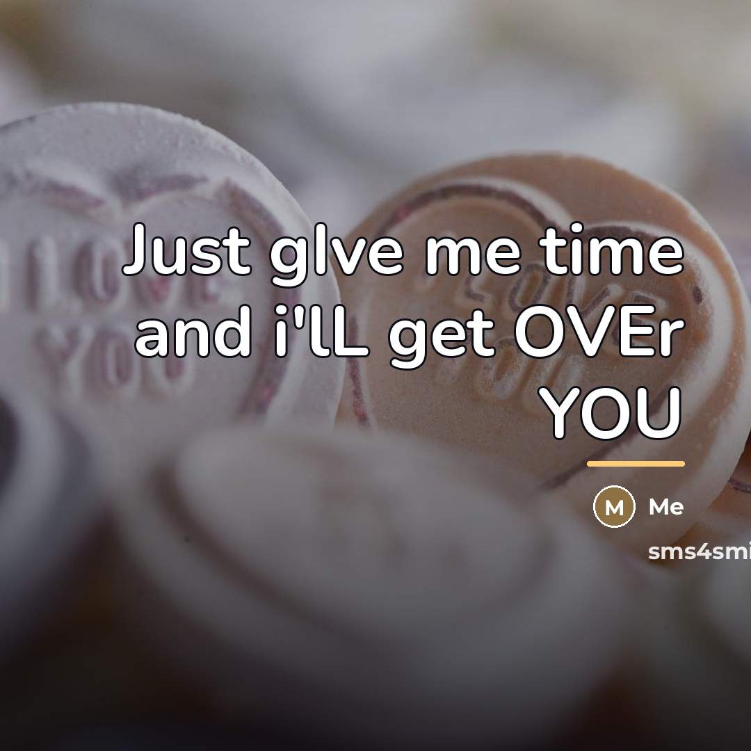 “Just gIve me time and i'lL get OVEr YOU…” quote by Me