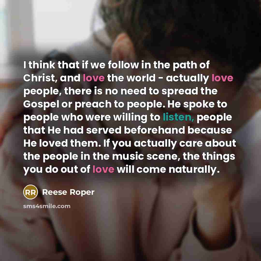 “I think that if we follow in the path of…” quote by Reese Roper