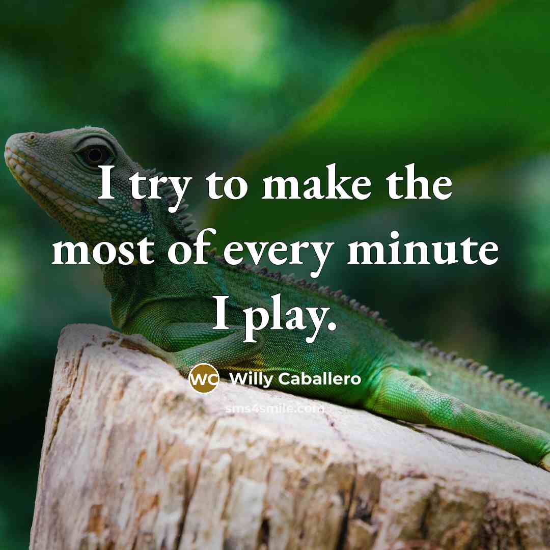 “I try to make the most of every minute I play.” quote by Willy Caballero