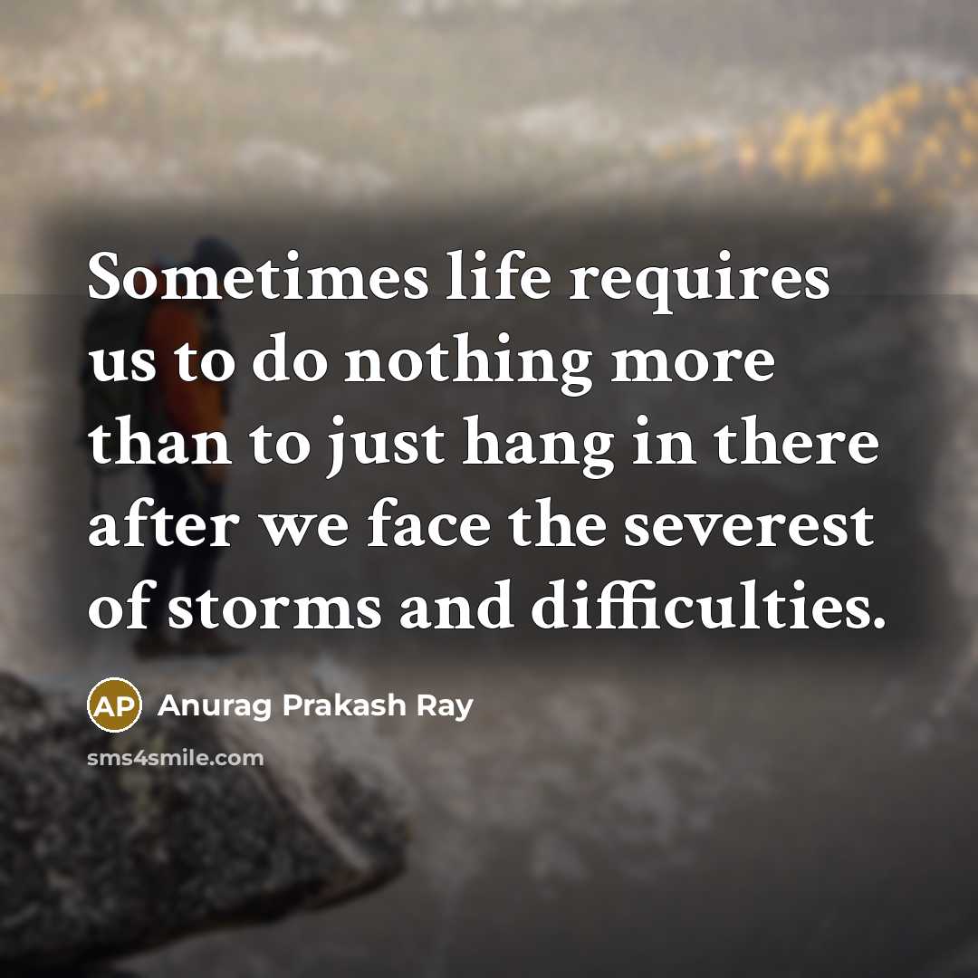 “Sometimes life requires us to do nothing more than to…” quote by Anurag Prakash Ray