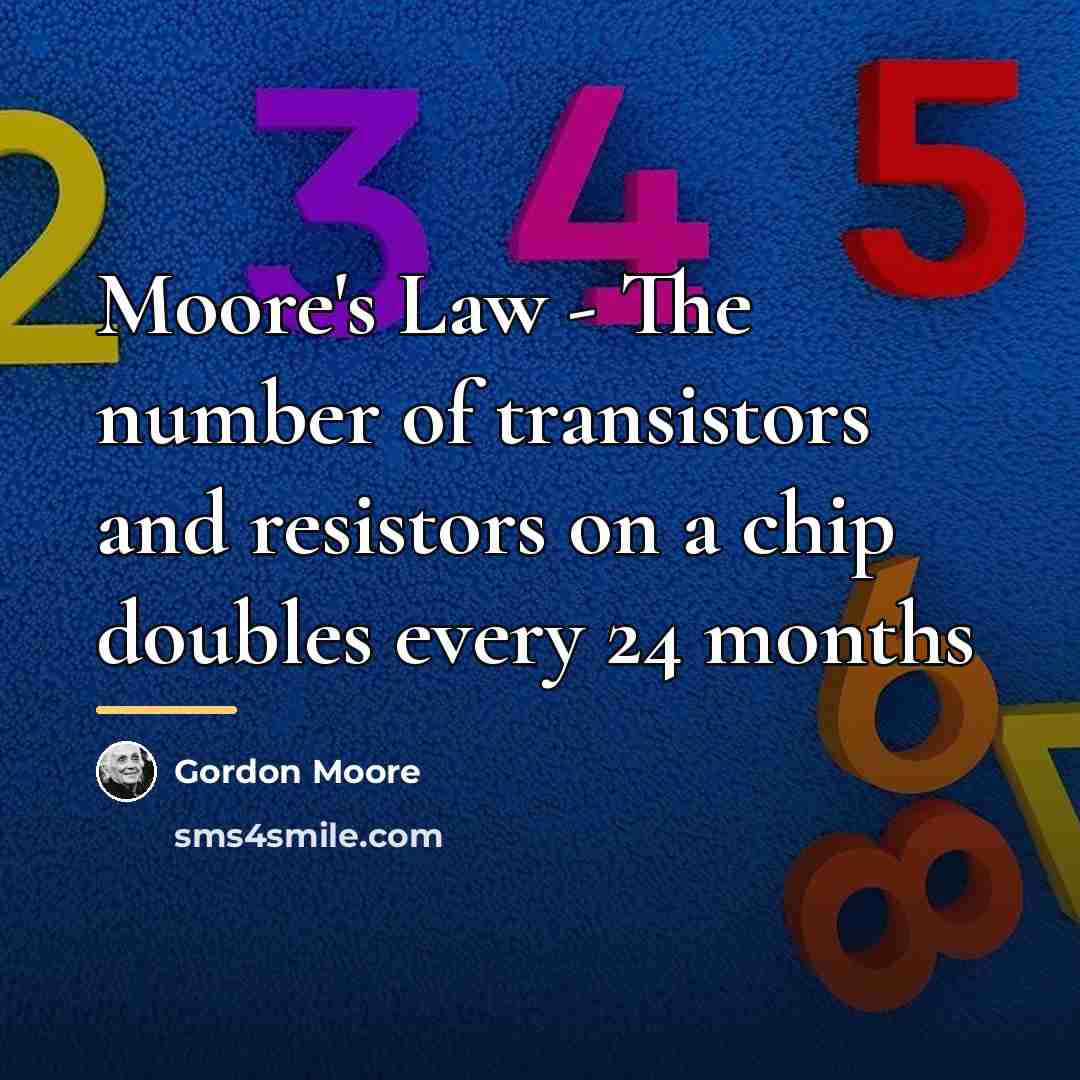“Moore's Law - The number of transistors and resistors on…” quote by Gordon Moore