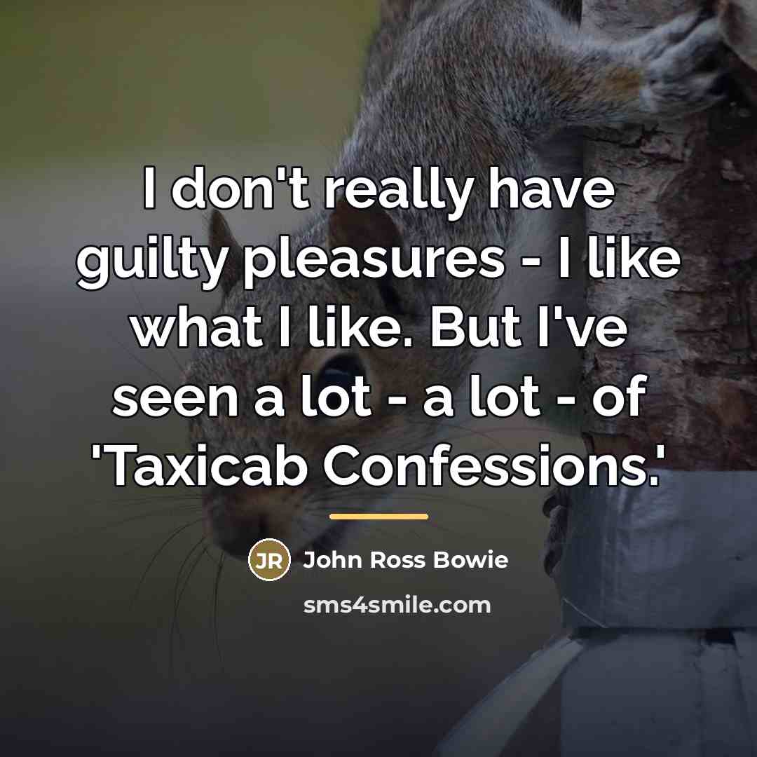 “I don't really have guilty pleasures - I like what…” quote by John Ross Bowie