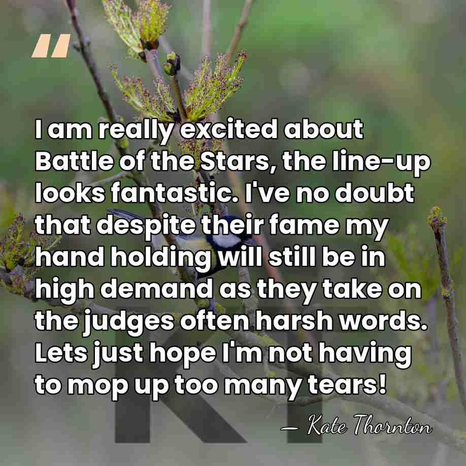 I am really excited about Battle of the Stars, the line-up looks&hellip; - Kate Thornton